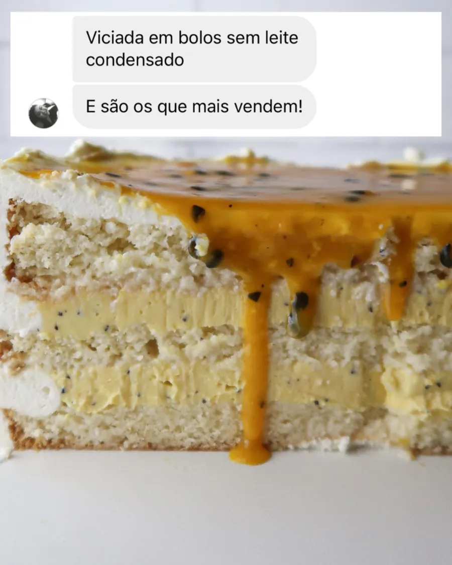 Aluna diz que os bolos sem leite condensado são os que mais vendem